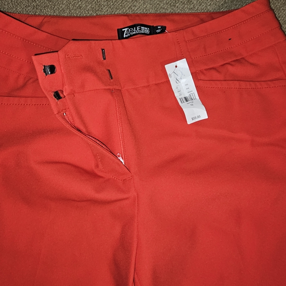 New York & Company Women's Red Trousers